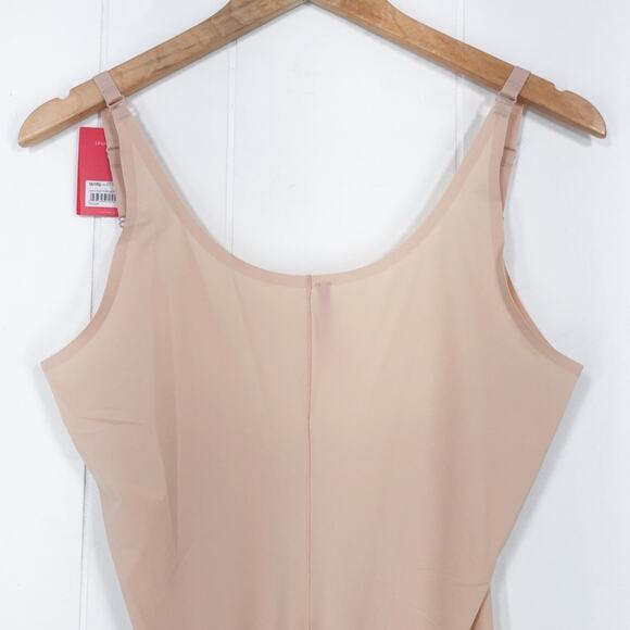 Spanx Thinstincts Open Bust Mid Thigh Bodysuit #10021P Plus Size 1X Soft Nude - Picture 6 of 15